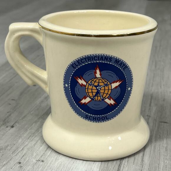 Vintage Electricians Mate School Mug EM3 Angelovich Military Supply Company - Picture 1 of 7